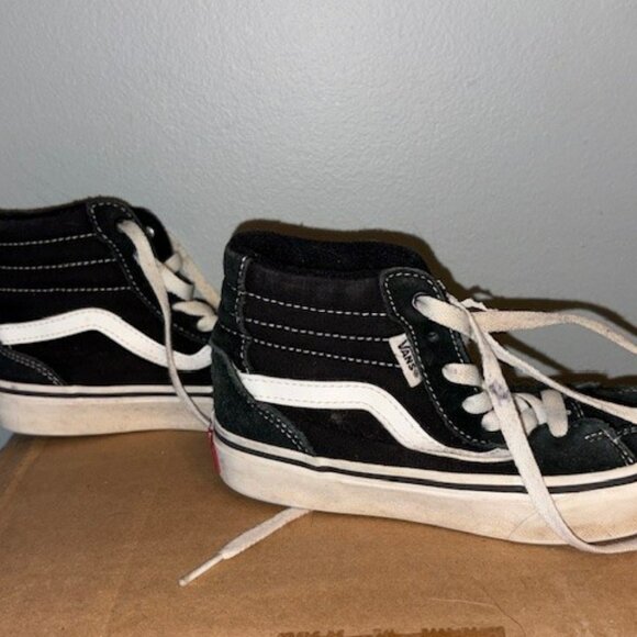 Kids Vans High Top Sneakers Size 1 - Picture 3 of 6